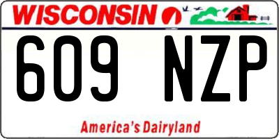 WI license plate 609NZP