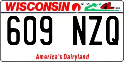 WI license plate 609NZQ