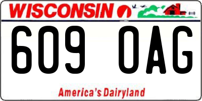 WI license plate 609OAG