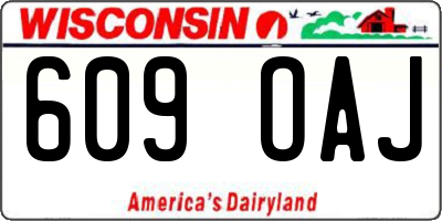 WI license plate 609OAJ