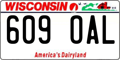 WI license plate 609OAL