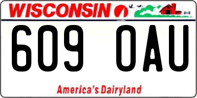 WI license plate 609OAU