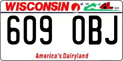 WI license plate 609OBJ