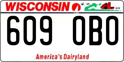 WI license plate 609OBO