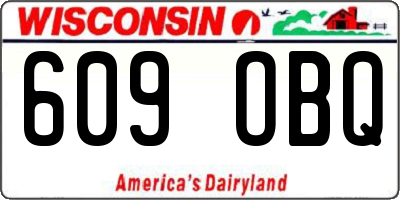 WI license plate 609OBQ