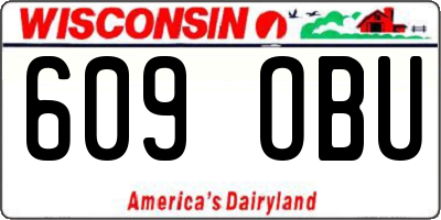 WI license plate 609OBU