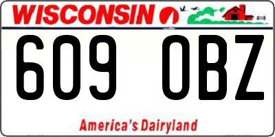 WI license plate 609OBZ