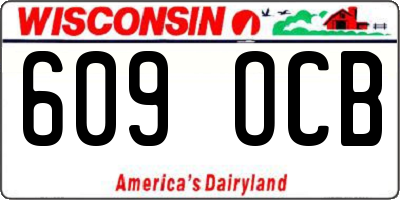WI license plate 609OCB