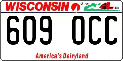 WI license plate 609OCC