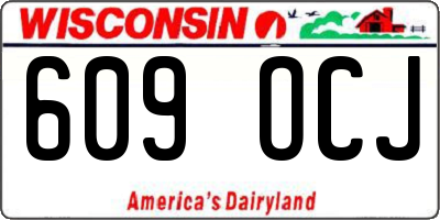 WI license plate 609OCJ