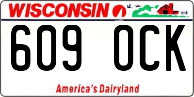 WI license plate 609OCK
