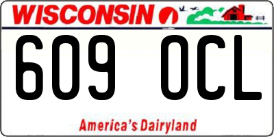 WI license plate 609OCL