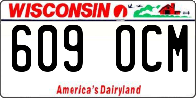 WI license plate 609OCM