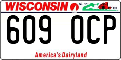 WI license plate 609OCP