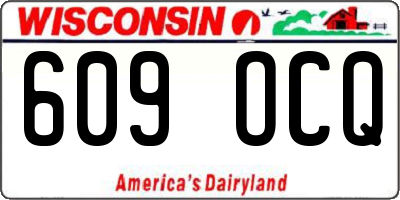 WI license plate 609OCQ