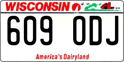 WI license plate 609ODJ