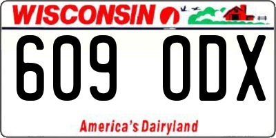 WI license plate 609ODX