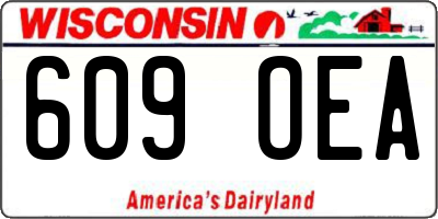 WI license plate 609OEA