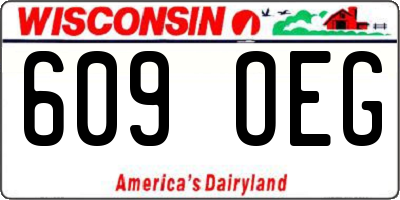 WI license plate 609OEG