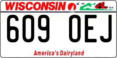 WI license plate 609OEJ