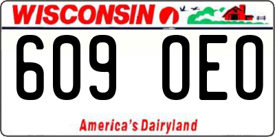 WI license plate 609OEO
