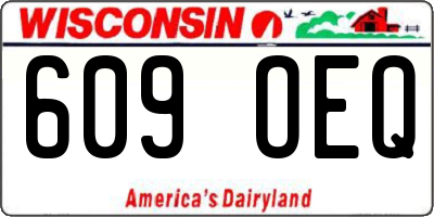 WI license plate 609OEQ