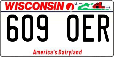 WI license plate 609OER