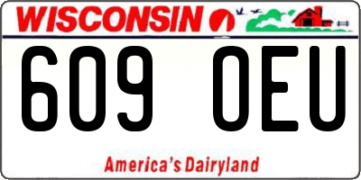 WI license plate 609OEU