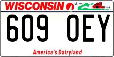 WI license plate 609OEY