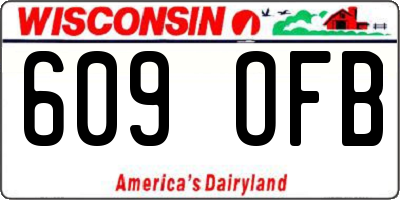 WI license plate 609OFB