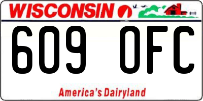 WI license plate 609OFC