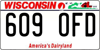 WI license plate 609OFD