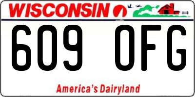 WI license plate 609OFG
