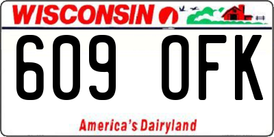 WI license plate 609OFK
