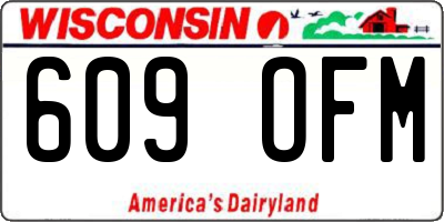 WI license plate 609OFM