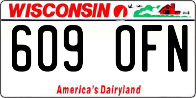 WI license plate 609OFN