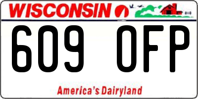 WI license plate 609OFP
