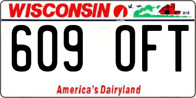 WI license plate 609OFT