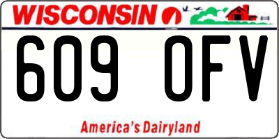 WI license plate 609OFV