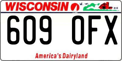 WI license plate 609OFX