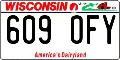 WI license plate 609OFY
