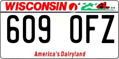 WI license plate 609OFZ