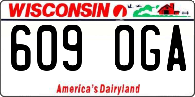 WI license plate 609OGA
