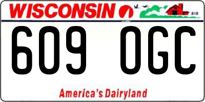 WI license plate 609OGC