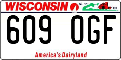 WI license plate 609OGF