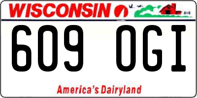 WI license plate 609OGI