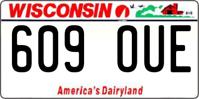 WI license plate 609OUE