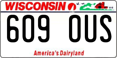 WI license plate 609OUS