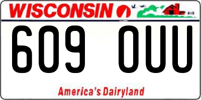 WI license plate 609OUU