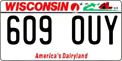 WI license plate 609OUY